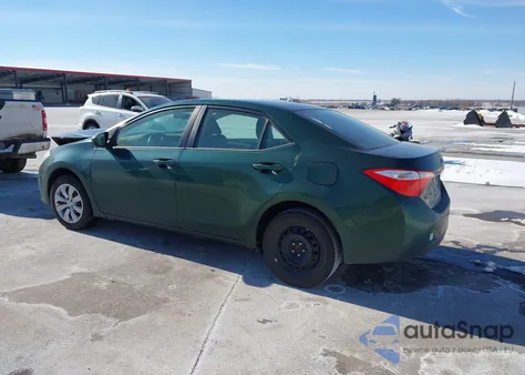 2014 Toyota Corolla Le z USA, uszkodzony, nr VIN 5YFBURHE8EP123107